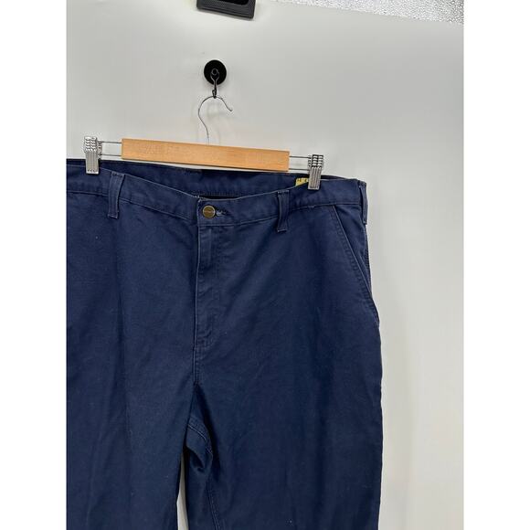 Carhartt Blue Dungaree Fit Carpenter Work Pants Ripstop Mens Cotton Size 40x30 - Picture 3 of 6